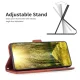 Apple iPhone 14 Pro 6.1\'\' Geometric Texture Wallet Stand Leather Phone Book Case Cover, Brown