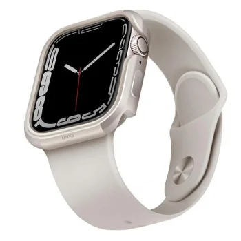 Apple Watch Series 4 / 5 / 6 / 7 / SE 44 / 45 mm Uniq Etui Valencia Case Cover, Starlight