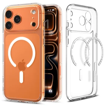 Spigen Ultra Hybrid Mag dėklas, skirtas iPhone 17 Pro Max, skaidrus / baltas