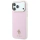 Guess Saffiano Small 4G & Classic Logo MagSafe case for iPhone 18 Pro and 17 Pro, pink