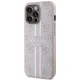 Guess iPhone 13 Pro Max dėklas 4G Printed Stripes MagSafe, rožinis