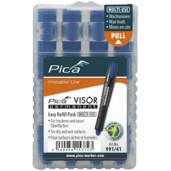 Pica VISOR permanentinio žymeklio atsarginės šerdelės, 10 x 85 mm, mėlynos