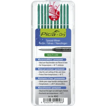 Atsarginės šerdelės Pica DRY 4042, 2.8 x 125 mm, 10 vnt., žalios