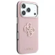 Guess Grained & Big Resin Logo dėklas iPhone 18 Pro Max / 17 Pro Max, rožinis