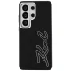 Karl Lagerfeld Grained Signature dėklas Samsung Galaxy S26 Ultra, juodas