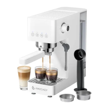 AMZCHEF CE-EM3131-WT ragelinis espreso kavos aparatas, baltas