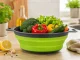 Collapsible Silicone Colander Kitchen Strainer and Bowl, random colors