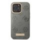 Guess Peony Logo Plate iPhone 13 Pro Max dėklas su MagSafe, pilkas