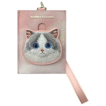 Nimmy Big Eyed Pet 2.0 Cat Card Wallet, Pink