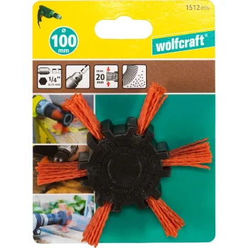 Nailoninis vielinis šepetys gręžtuvui Wolfcraft 100 x 20 mm 1512000