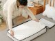 XL Clothes Storage Bag Organizer for Bedding, Blankets, and Comforters, 60x45x30 cm