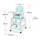 Maitinimo kėdutė Ricokids Sinco 7092 5-in-1, turkio spalvos