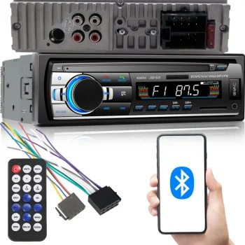 Automagnetola su Bluetooth, USB, AUX, SD, 1-DIN, 4 x 60W, mikrofonas, pultelis