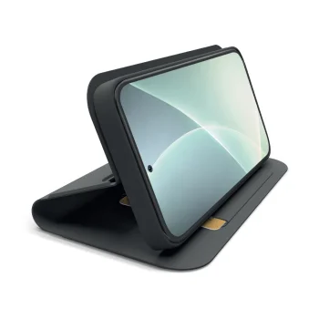 Atverčiamas dėklas SBS Wallet Smooth, skirtas Xiaomi 17, juodas