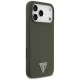 Guess Silicone Triangle Logo MagSafe dėklas iPhone 17 Pro Max, chaki