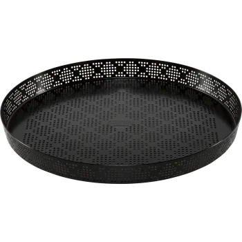 Kaiser Inspiration Pizza and Quiche Pan CrispTec, 28 cm, Black