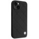 BMW dėklas iPhone 14 telefonui Leather Quilted, juodas