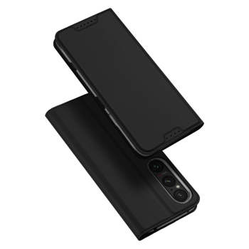 Sony Xperia 1 VI DUX DUCIS Skin Pro Auto-absorbed Leather Case Cover, Black