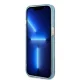 Guess Gold Outline Translucent MagSafe dėklas iPhone 13, mėlynas