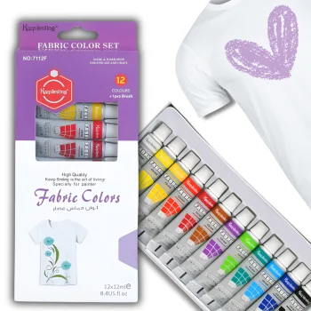 Fabric Paint Set, 12 Colors x 6ml