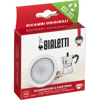 Bialetti 0800039 atsarginė tarpinė ir filtras (4 puodeliams)