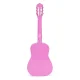 ECOTOYS didelė medinė gitara vaikams, 6 stygų, rožinė