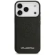 Karl Lagerfeld iPhone 17 Pro dėklas MagSafe PU Round Point Logo, juodas