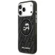 Karl Lagerfeld IML Glitter Karl & Choupette MagSafe dėklas iPhone 17 Pro Max, juodas