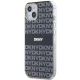 DKNY IML Mono & Stripe MagSafe dėklas iPhone 15 / 14 / 13, juodas