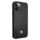 BMW dėklas iPhone 12 / 12 Pro telefonui Leather Perforate, juodas