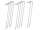 Steel Tent Pegs 24 cm, 10 pcs, Silver