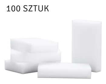 Melamino kempinėlių rinkinys (100 vnt.), balta