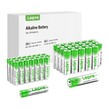 Šarminių baterijų rinkinys LEPRO PR130003-48 AA / AAA 1.5 V, 48 vnt.