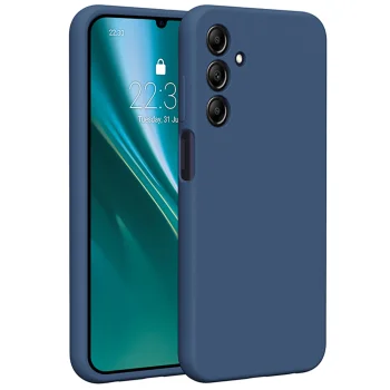 Silikoninis dėklas Etteri, skirtas Samsung Galaxy A25 5G (Global), tamsiai mėlynas