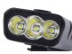 Priekinis dviračio žibintas / žibintuvėlis su išorine baterija, 3x LED CREE XM-L T6, Juodas