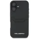 Karl Lagerfeld dėklas iPhone 16 HC Grained PU Cardslot Metal Elong, juodas