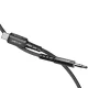 Acefast garso laidas USB Type-C į 3.5mm mini jack AUX 1.2m C1-08, juodas