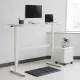 Reguliuojamo aukščio rašomasis stalas Ergo Office ER-401 W, 140x60cm, baltas