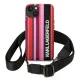 Karl Lagerfeld Color Stripes Strap dėklas su dirželiu iPhone 14, rožinis