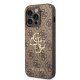 Guess iPhone 15 Pro dėklas 4G Big Metal Logo, rudas