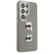 Karl Lagerfeld Saffiano Double Heads Metal dėklas Samsung Galaxy S26 Ultra, sidabrinis