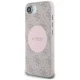 Guess 4G Circle Classic Logo MagSafe dėklas, skirtas iPhone 16e, rožinis