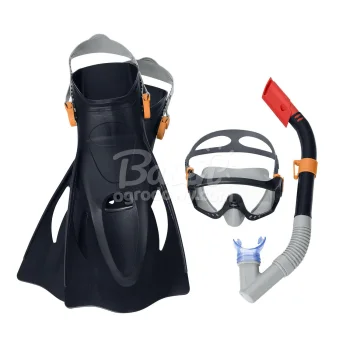 Bestway 25020 nardymo rinkinys (kaukė, vamzdelis, pelekai 41-46), juodas