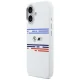 BMW M Silicon Horizontal Line MagSafe dėklas, skirtas iPhone 17 - Baltas