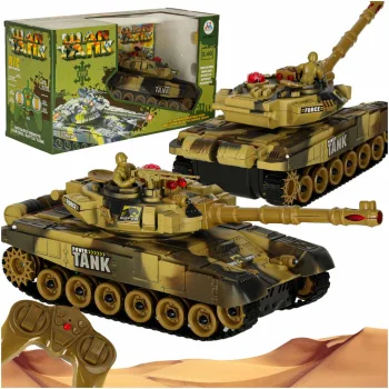 Nuotoliniu būdu valdomas tankas RC War Tank 9993 2.4 GHz, dykumų