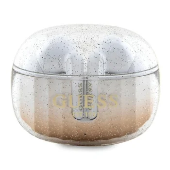 Guess Glitter Gradient belaidės ausinės TWS Bluetooth 5.3, auksinės