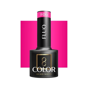 Ocho Nails Fluo F06 Hybrid Gel Polish, Neon, 5 g