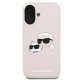 Karl Lagerfeld Silicone Karl & Choupette MagSafe dėklas iPhone 16 Plus, rožinis