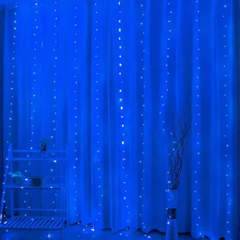Telcon LED girlianda-užuolaida 3x3 m, 300 LED, mėlyna