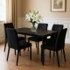 Modernhome NORD-MRBC-BC Table 120x60 cm, Black Marble